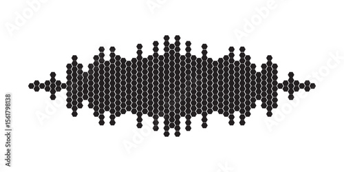 Abstract graphic representation of audio waveform.