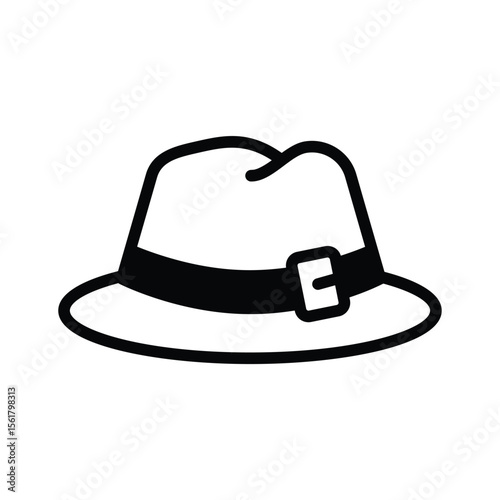 A handy glyph icon showing fedora hat