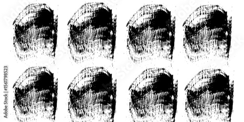 Finger prints. Human realistic black ink fingerprints. Grunge hand mark texture. Identification individual imprint thumb lines vector set. Unique mark with curves and swirls. Personal imprint