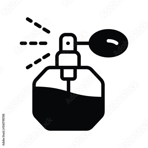 Easy to edit glyph style icon of perfume bottle