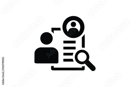 Searching for the right candidate - a recruitment concept.