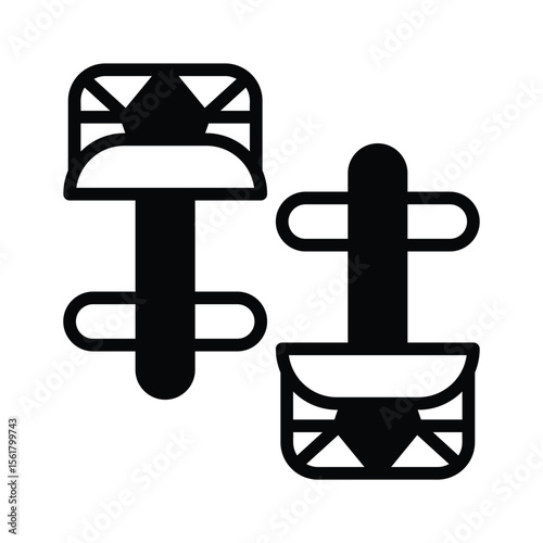 Get this amazing glyph style icon depicting cufflinks