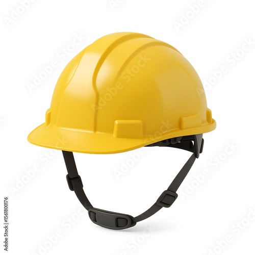 Bright Yellow Hard Hat for Construction Safety