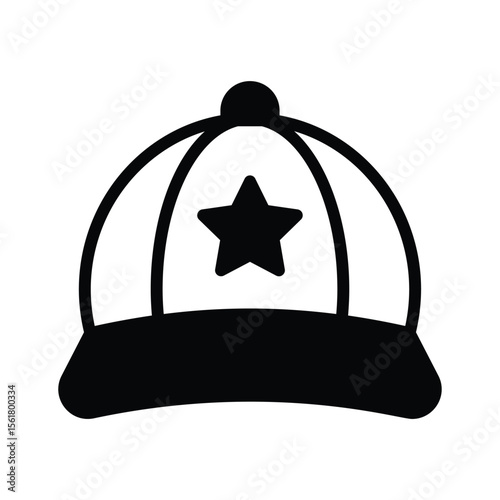 Have a look at this latest glyph style icon of sports cap