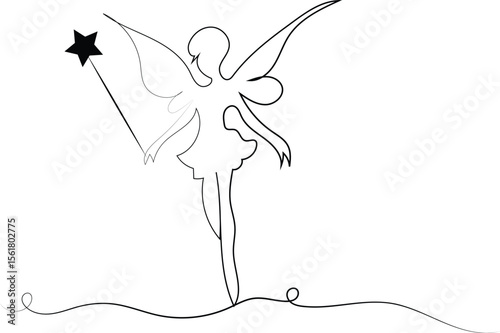 Dancing woman vector illustration of a ballerina in a graceful, jumping pose