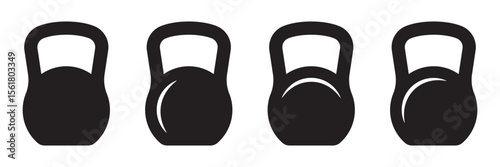 Kettlebell icon. Weight icon, training equipment flat vector icon for exercise apps and websites.