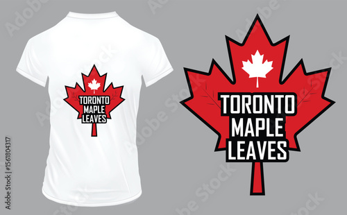 Toronto Maple Leaves typograpgy graphic tee design