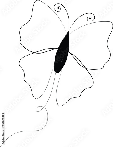 Butterfly vector silhouette design illustration