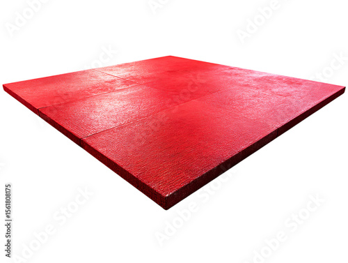 Professional Wrestling Mat on White Isolated Background
