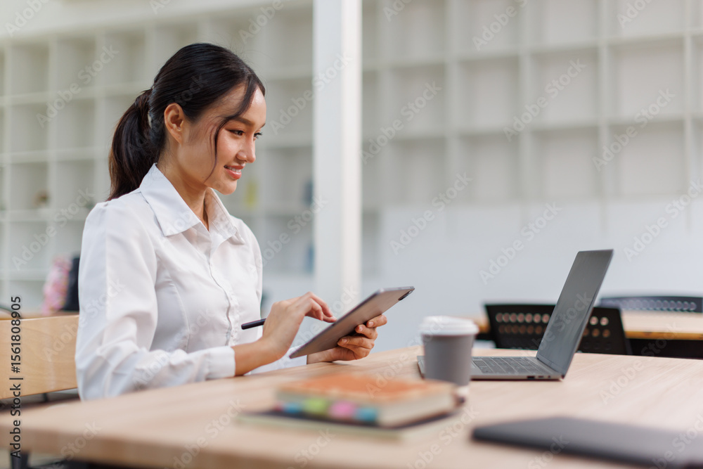 Asian Business woman using calculator and tablet laptop for doing math finance on an office desk, tax, report, accounting, statistics, and analytical research concept
Asian Business woman using calculator and tablet laptop for doing math finance on an office desk, tax, report, accounting, statistics, and analytical research concept