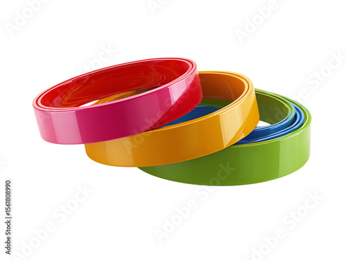 Sleek and Colorful Wristbands in Studio Setting