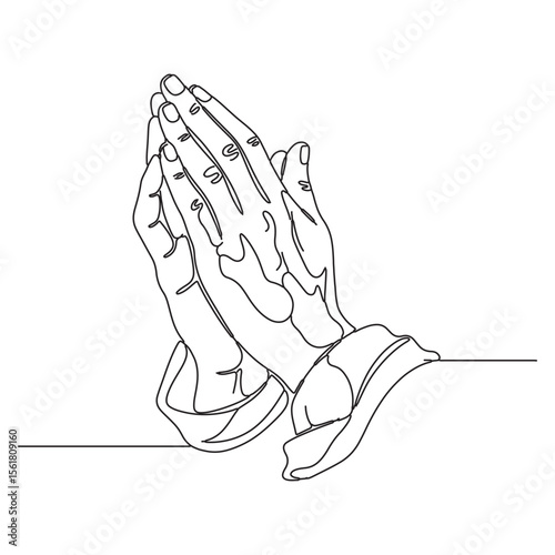 Praying hands gesture devotion faith