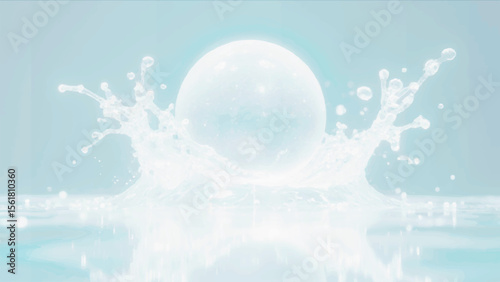 Amazing splashes of white water
