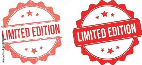 Limited edition stamp vector graphic design element for exclusive product promotion and marketing campaign