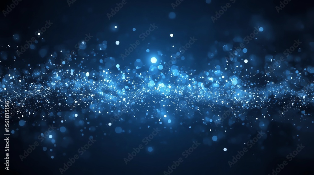 Fototapeta premium Dark blue and glow particle abstract background 