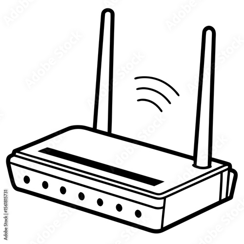 Wireless Router Illustration