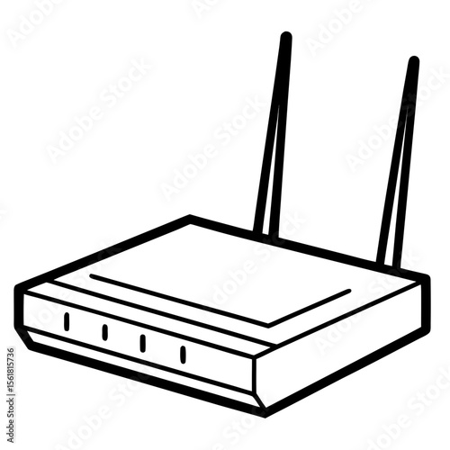Wireless Router Illustration