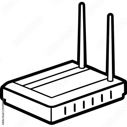 Wireless Router Illustration