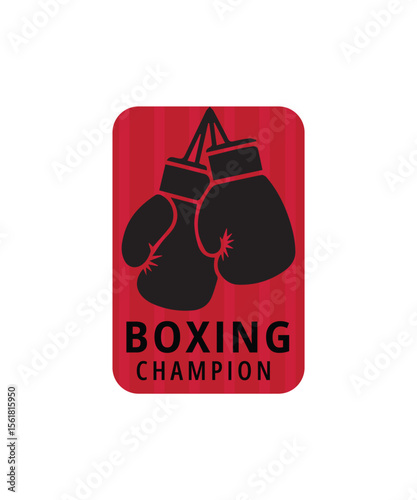 boxing boxer gloves logo, Emblem boxing gloves logo design, boxing champion logo vector