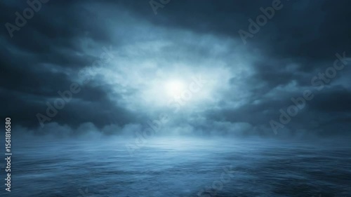Stormy Moonlight over a Vast Sea