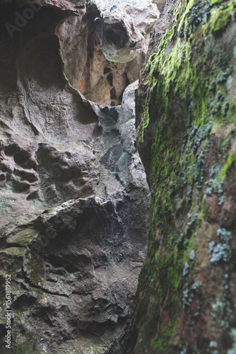 Rock faces with moss