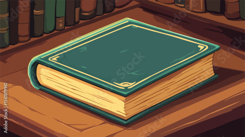 Closed Book Education Vector Illustration