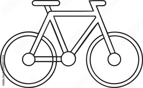 Modern and Clean Vehicle Editable Line Art Vector Icons, Vector illustration of bicycle line art transport logo or icon, creative bicycle line vector icon illustration