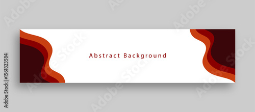 red and white abstract horizontal linkedin banner design