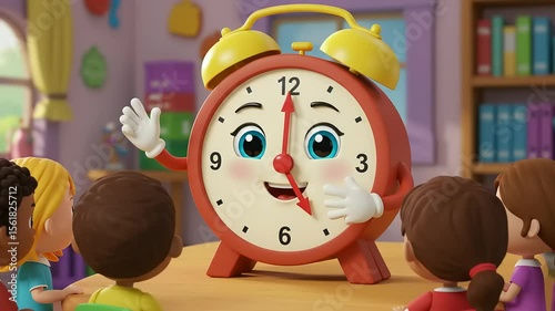 Classroom Clock Teaches Time.