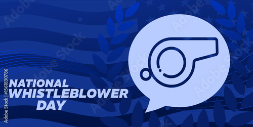 National Whistleblower Day – poster, banner, card – vector illustration
