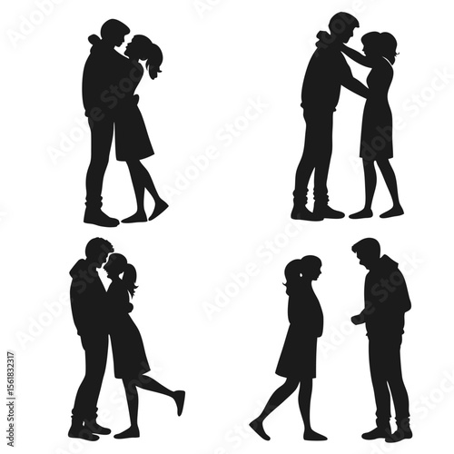 friendship day icon silhouette.AI/EPS/PNG/JPEG