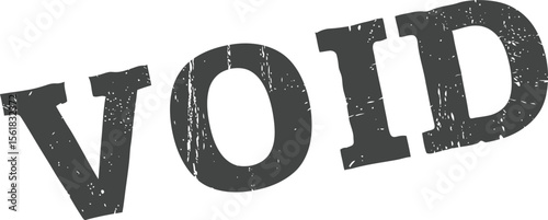 Gray Distressed "VOID" Text - AI Generative
