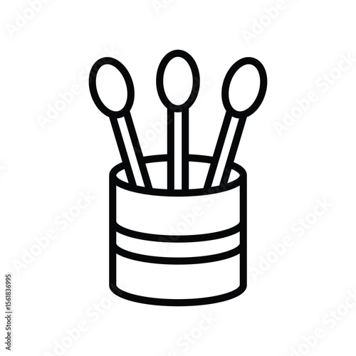 cotton swab icon vector design template simple and clean