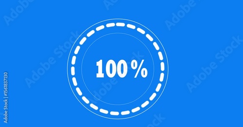 White 0 to 100 Loading Animation | Minimal Circular Progress Bar Loop | Clean UI Motion Design (4K)

