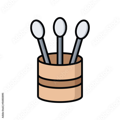 cotton swab icon vector design template simple and clean