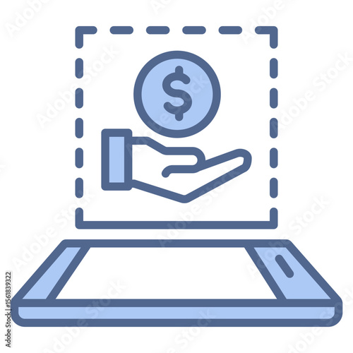 Digital Payments Blue Icon