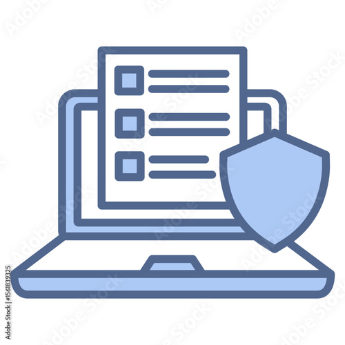 Cybersecurity Measures Blue Icon
