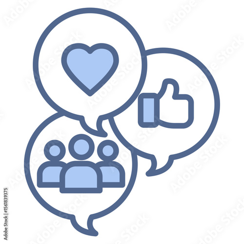Social Media Blue Icon