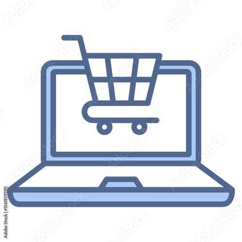 E-Commerce Platforms Blue Icon