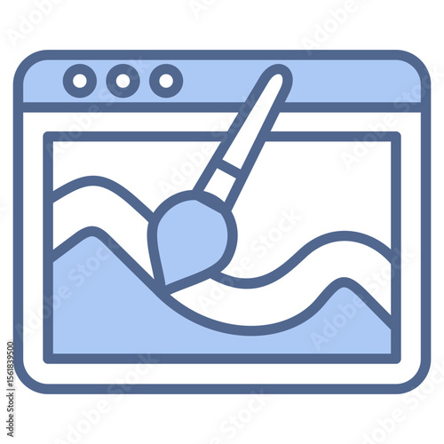 Digital Art Blue Icon