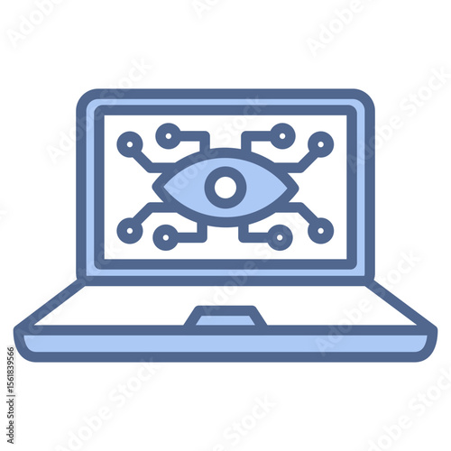 Remote Monitoring Blue Icon