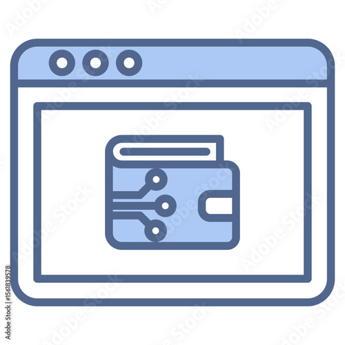 Digital Wallets Blue Icon
