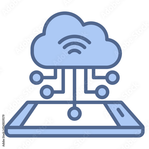 Internet Of Things Blue Icon