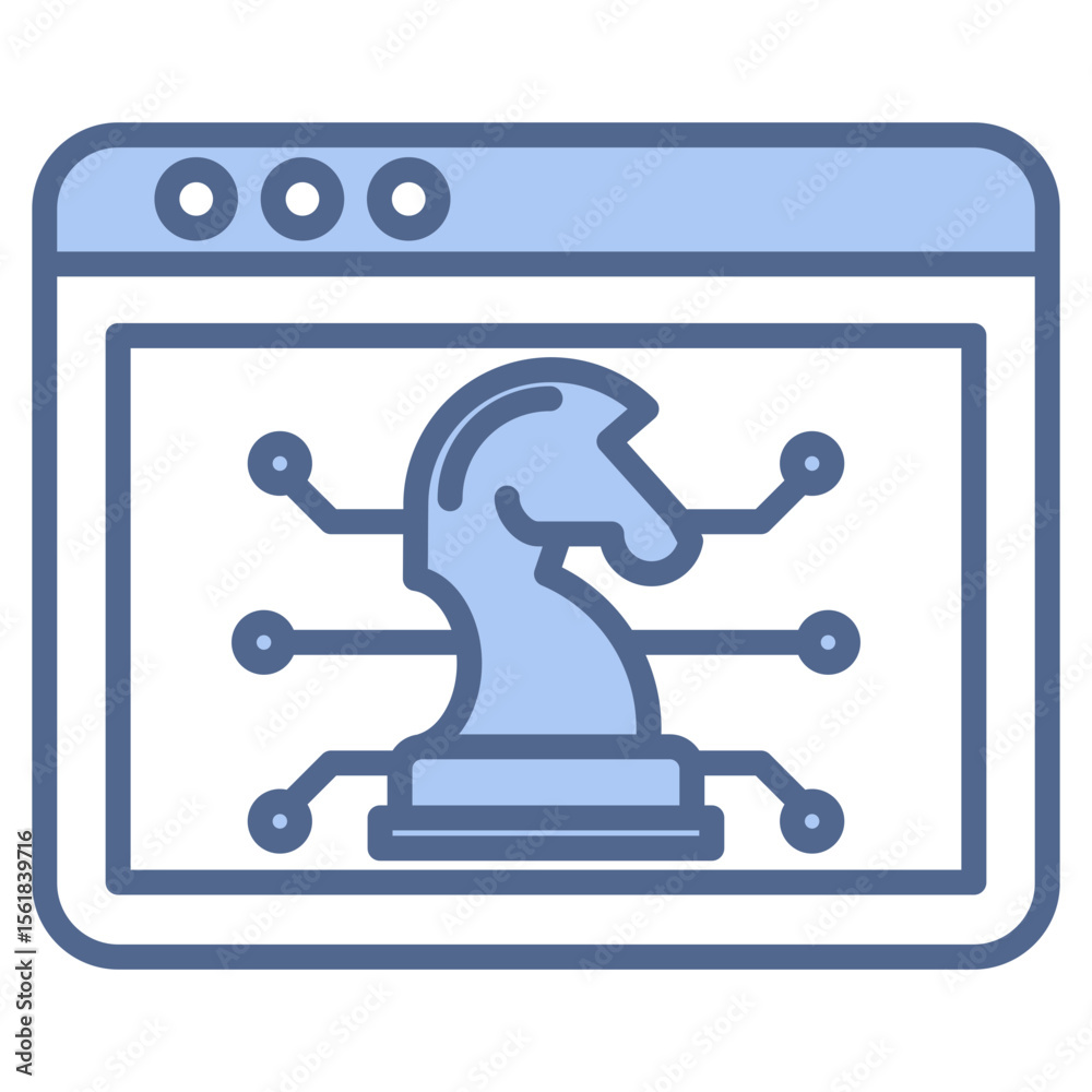 Digital Strategy Blue Icon Digital Strategy Blue Icon