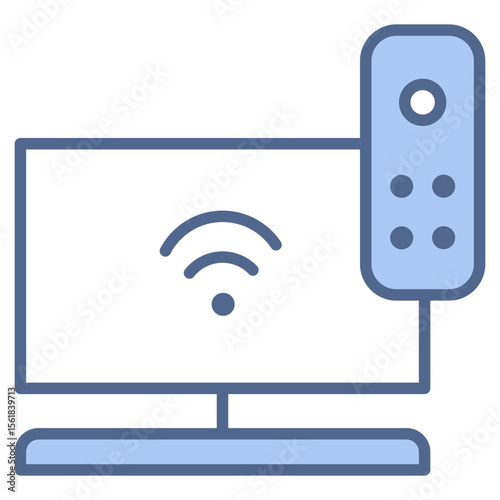 Digital Television Blue Icon