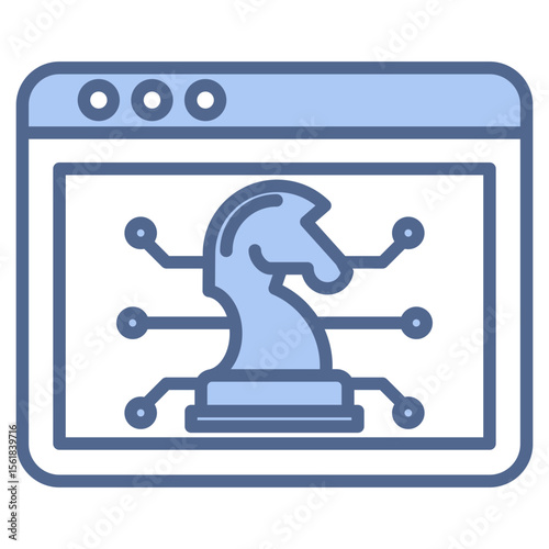Digital Strategy Blue Icon