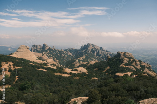 Quadro em tela Sant Jeroni, peak of Montserrat, Spain