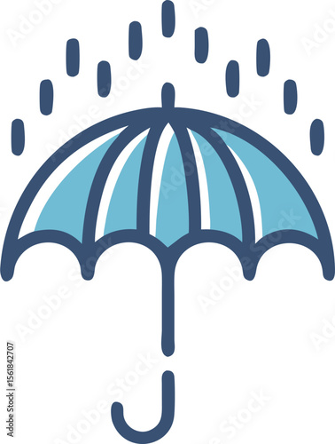 umbrella with rain drops