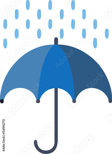 umbrella and rain drops