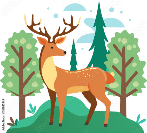 deer in the woods